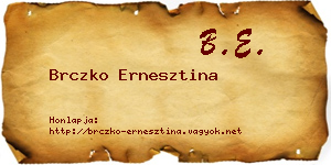 Brczko Ernesztina névjegykártya